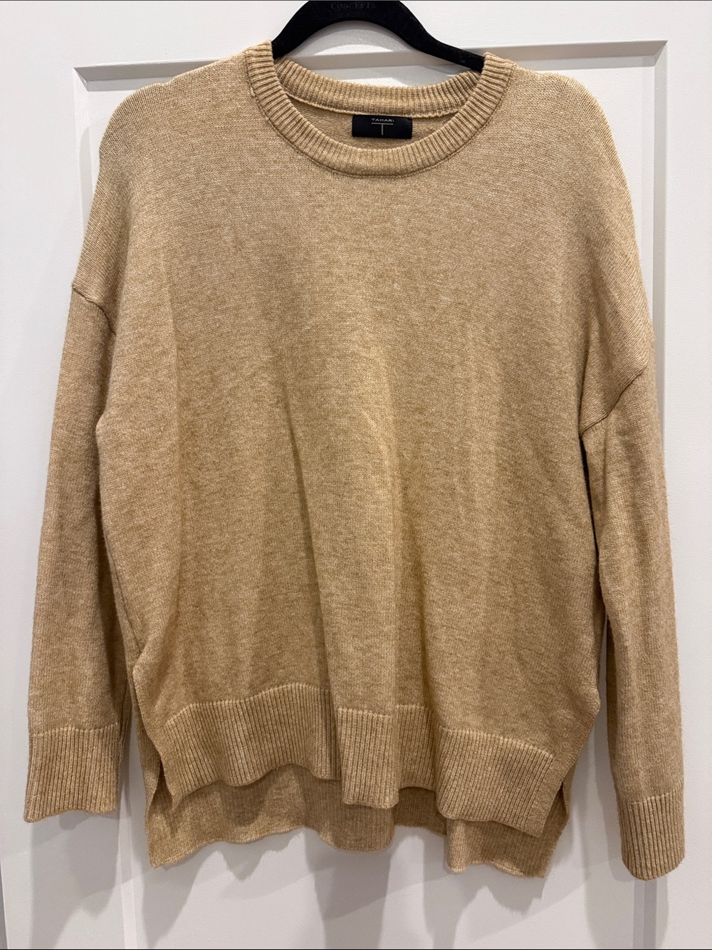 Neutral Beige Crewneck Sweater